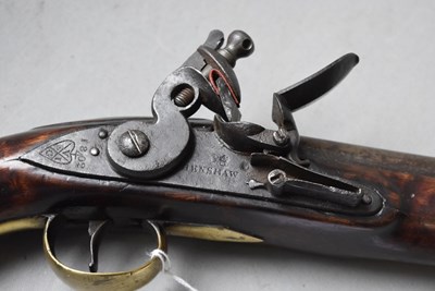 Lot 837 - A .650 CALIBRE EAST INDIA COMPANY FLINTLOCK LIGHT DRAGOON OR SHORT CAVALRY SERVICE PISTOL BY HENSHAW