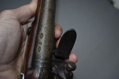 Lot 837 - A .650 CALIBRE EAST INDIA COMPANY FLINTLOCK LIGHT DRAGOON OR SHORT CAVALRY SERVICE PISTOL BY HENSHAW