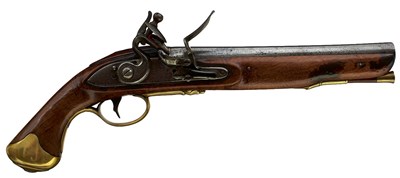 Lot 839 - A CIRCA 1760 .650 CALIBRE FLINTLOCK LIGHT DRAGOON SERVICE PISTOL