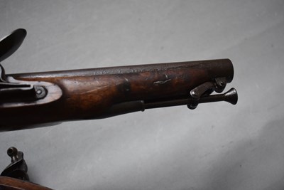 Lot 846 - A BRACE OF .650 CALIBRE FLINTLOCK NEW LAND PATTERN SERVICE PISTOLS BY HOMER