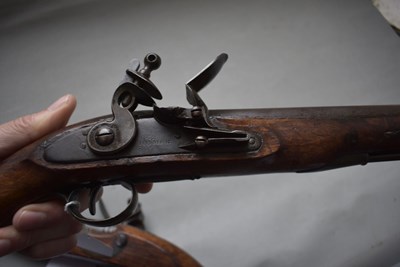 Lot 846 - A BRACE OF .650 CALIBRE FLINTLOCK NEW LAND PATTERN SERVICE PISTOLS BY HOMER