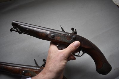 Lot 846 - A BRACE OF .650 CALIBRE FLINTLOCK NEW LAND PATTERN SERVICE PISTOLS BY HOMER