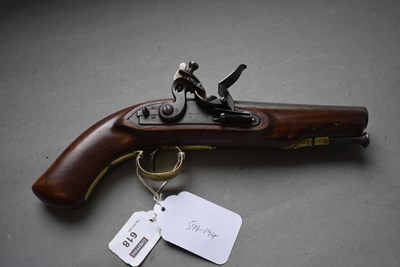 Lot 853 - A .650 CALIBRE FLINTLOCK CONSTABULARY OR SERVICE PISTOL