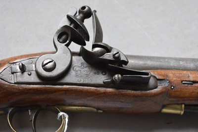 Lot 855 - A .650 CALIBRE FLINTLOCK COASTGUARD OR CUSTOMS SERVICE PISTOL