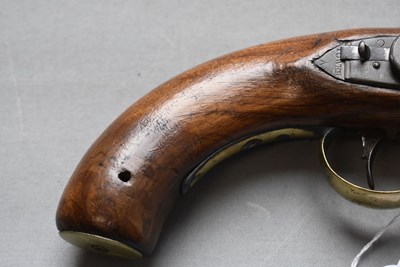 Lot 855 - A .650 CALIBRE FLINTLOCK COASTGUARD OR CUSTOMS SERVICE PISTOL
