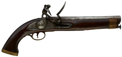 Lot 858 - A .650 CALIBRE FLINTLOCK EAST INDIA COMPANY SERVICE PISTOL