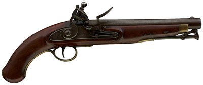 Lot 861 - A .650 CALIBRE FLINTLOCK OFFICER'S PISTOL BY BAKER