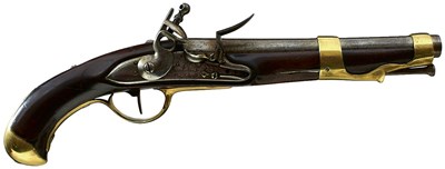 Lot 880 - A .700 CALIBRE FRENCH MODEL 1766 FLINTLOCK CAVALRY PISTOL