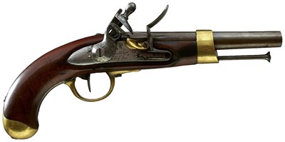 Lot 878 - A .700 CALIBRE FRENCH MODEL AN XIII FLINTLOCK SERVICE PISTOL