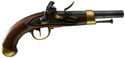 Lot 882 - A .700 CALIBRE FRENCH MODEL AN XIII FLINTLOCK SERVICE PISTOL