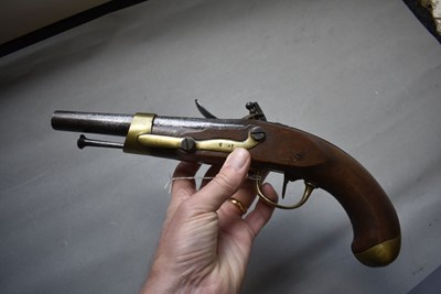 Lot 882 - A .700 CALIBRE FRENCH MODEL AN XIII FLINTLOCK SERVICE PISTOL