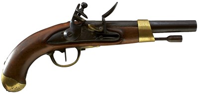 Lot 883 - A .700 CALIBRE FRENCH MODEL ANXIII FLINTLOCK SERVICE PISTOL