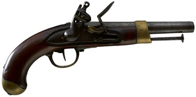 Lot 886 - A .700 CALIBRE FRENCH MODEL ANXIII FLINTLOCK SERVICE PISTOL