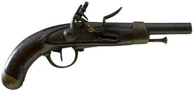 Lot 887 - A .700 CALIBRE FRENCH MODEL ANXIII FLINTLOCK SERVICE PISTOL