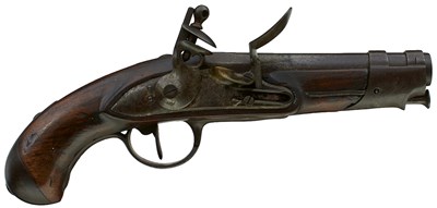 Lot 891 - A .625 CALIBRE FRENCH MODEL AN IX FLINTLOCK GENDARMERIE PISTOL