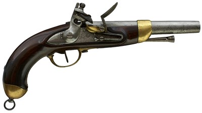 Lot 897 - A .700 CALIBRE FRENCH MODEL 1822 FLINTLOCK SERVICE PISTOL