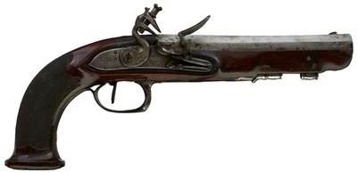 Lot 911 - A 16-BORE FRENCH 1ST EMPIRE FLINTLOCK RIFLED OFFICER'S PISTOL