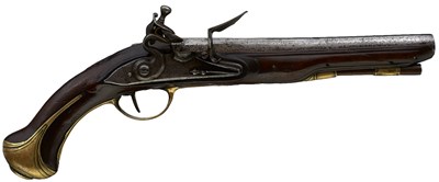 Lot 914 - A 28-BORE FRENCH FLINTLOCK HOLSTER PISTOL