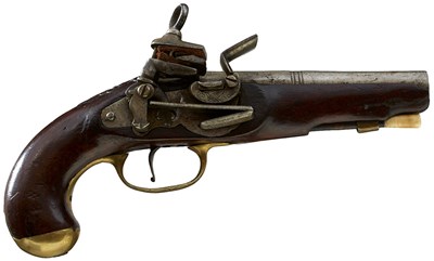 Lot 924 - AN 18TH CENTURY 54-BORE MIQUELET LOCK TRAVELLING PISTOL