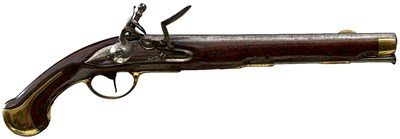 Lot 928 - A DANISH MODEL 1772 .700 CALIBRE BELGIAN MADE FLINTLOCK SERVICE PISTOL