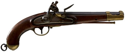 Lot 932 - A .670 CALIBRE CONTINENTAL FLINTLOCK SERVICE PISTOL