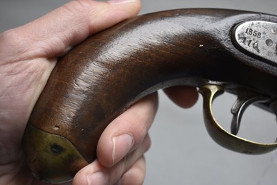 Lot 853 - A .700 CALIBRE PERCUSSION SPANISH MODEL 1852 CAVALRY PISTOL