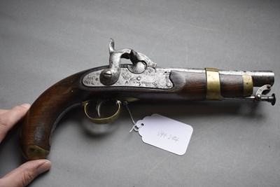 Lot 853 - A .700 CALIBRE PERCUSSION SPANISH MODEL 1852 CAVALRY PISTOL