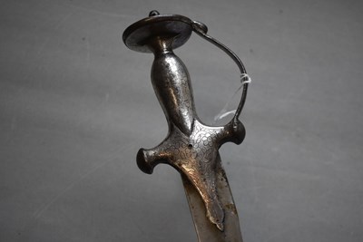 Lot 26 - A LATE 18TH CENTURY NORTH INDIAN SILVER HILTED TULWAR