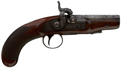 Lot 745 - A 40-BORE PERCUSSION TRAVELLING PISTOL BY PARKER