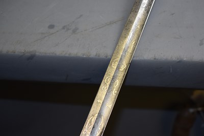 Lot 661 - A ROYAL NAVAL OFFICER'S SWORD