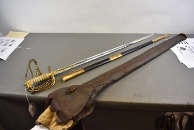 Lot 661 - A ROYAL NAVAL OFFICER'S SWORD