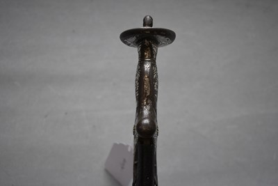 Lot 36 - A 19TH CENTURY WOOTZ BLADED INDIAN TULWAR