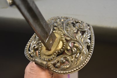 Lot 658 - AN ORNATE VOLUNTEER ARTILLERY OFFICER'S SWORD