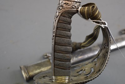 Lot 658 - AN ORNATE VOLUNTEER ARTILLERY OFFICER'S SWORD