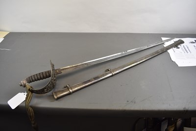 Lot 658 - AN ORNATE VOLUNTEER ARTILLERY OFFICER'S SWORD