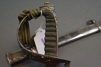 Lot 658 - AN ORNATE VOLUNTEER ARTILLERY OFFICER'S SWORD
