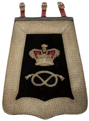 Lot 549 - A SCARCE OFFICER'S SABRETACHE OF THE STAFFORDSHIRE VOLUNTEERS