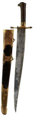 Lot 200 - AN UNUSUAL GEORGIAN OFFICER'S DIRK MODELLED ON A PESH-KABZ