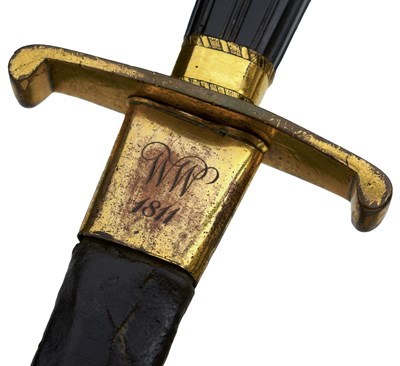 Lot 201 - A GEORGIAN NAVAL OFFICER'S DIRK