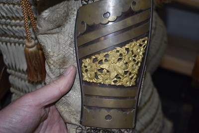 Lot 19 - A GOLD LACQUERED JAPANESE ARMOUR