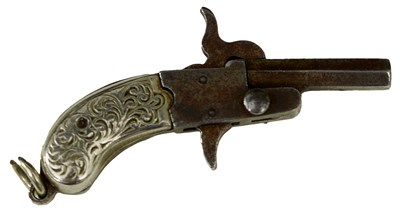 Lot 536 - A GOOD LATE 19TH CENTURY MINIATURE PINFIRE PISTOL