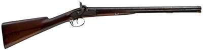 Lot 490 - A 14-BORE DOUBLE BARRELLED PERCUSSION COACHING CARBINE BY FRAY J. FRAY OF LEICESTER