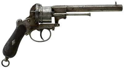 Lot 671 - A 9MM SIX-SHOT LEFAUCHEUX PINFIRE REVOLVER