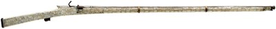 Lot 166 - AN 18-BORE MOTHER-O'-PEARL DECORATED INDIAN MATCHLOCK LONGGUN