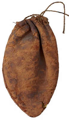 Lot 371 - AN ENGLISH CIVIL WAR MUSKETEER'S BULLET POUCH.