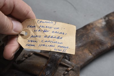 Lot 131 - A 19TH CENTURY ABYSSINIAN SHOTEL SWORD