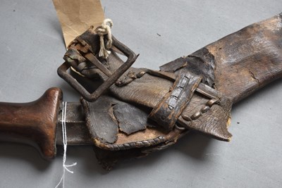 Lot 131 - A 19TH CENTURY ABYSSINIAN SHOTEL SWORD