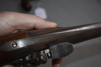 Lot 621 - AN 18TH CENTURY FLINTLOCK HOLSTER PISTOL BY ABRAHAM ELLSTON OF DONCASTER