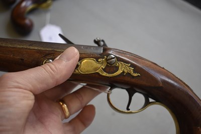 Lot 621 - AN 18TH CENTURY FLINTLOCK HOLSTER PISTOL BY ABRAHAM ELLSTON OF DONCASTER
