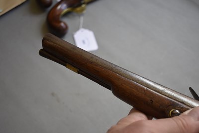 Lot 621 - AN 18TH CENTURY FLINTLOCK HOLSTER PISTOL BY ABRAHAM ELLSTON OF DONCASTER